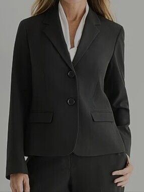 Black Label by Evan-Picone Classic Fit Black Suit Jacket Blazer Size 4
